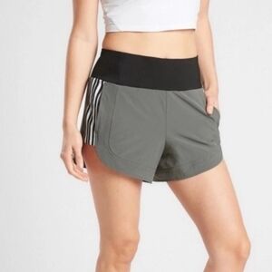 Athleta Ascender Herb Olive Green UPF 50 Running Gym Shorts
